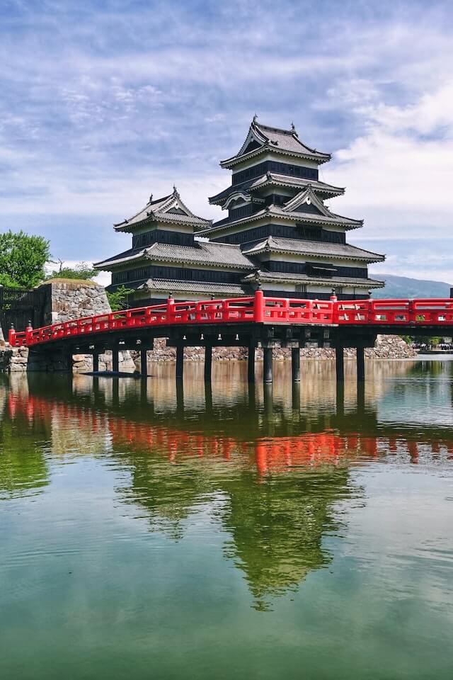 Matsumoto Castle with its famous dark exteriors